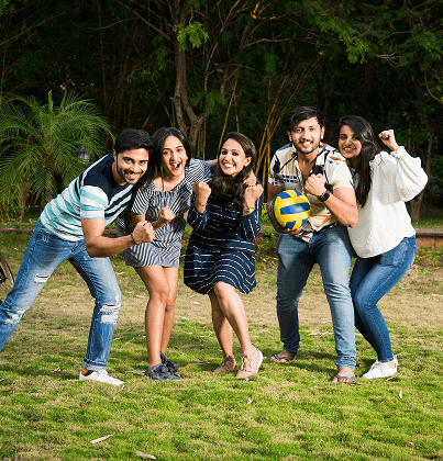 Group of friends outdoors